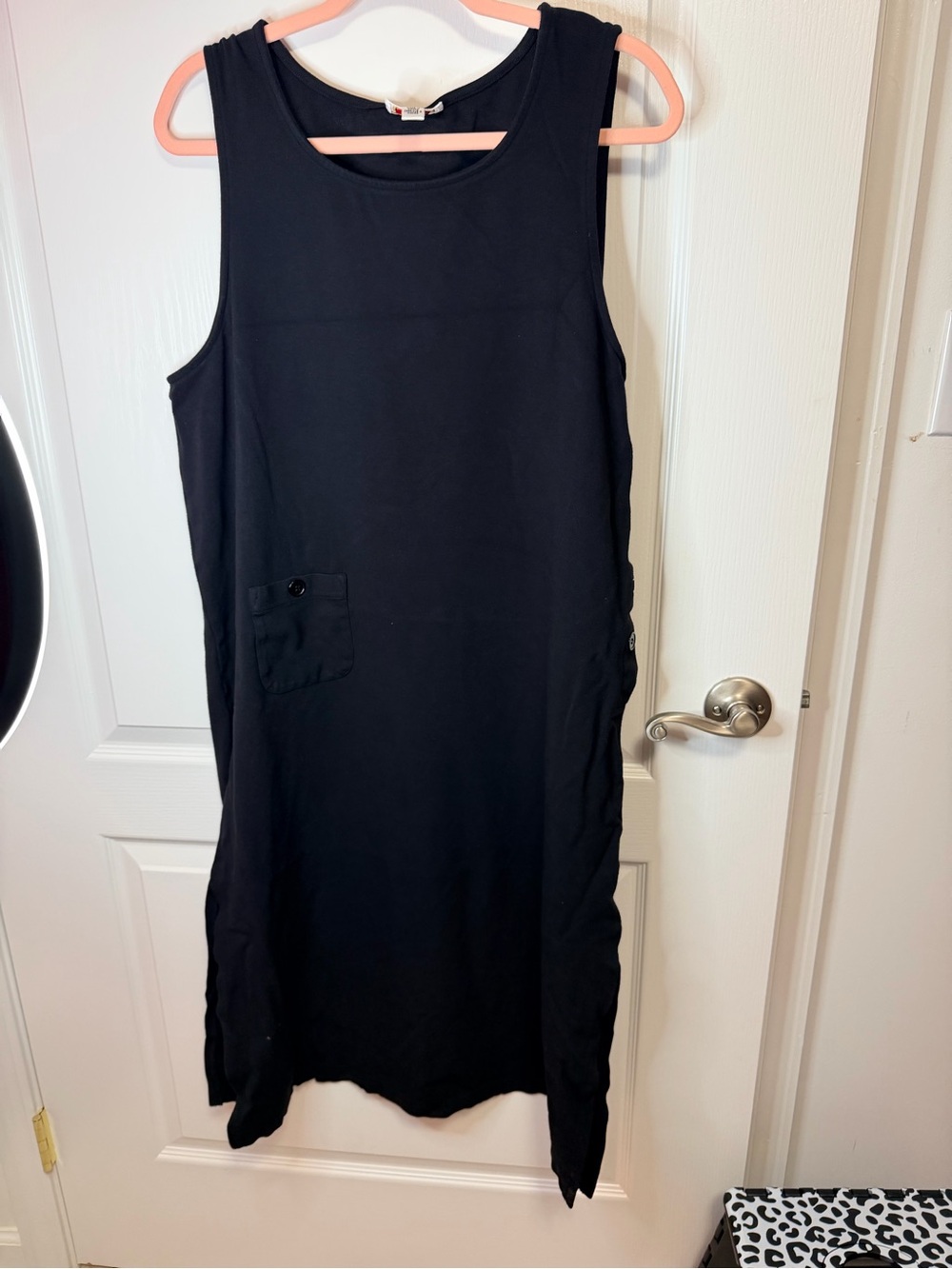 Talbots Black Sleeveless Shift Dress